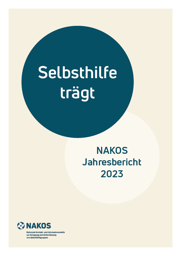 Deckblatt des NAKOS Jahresberichts 2023